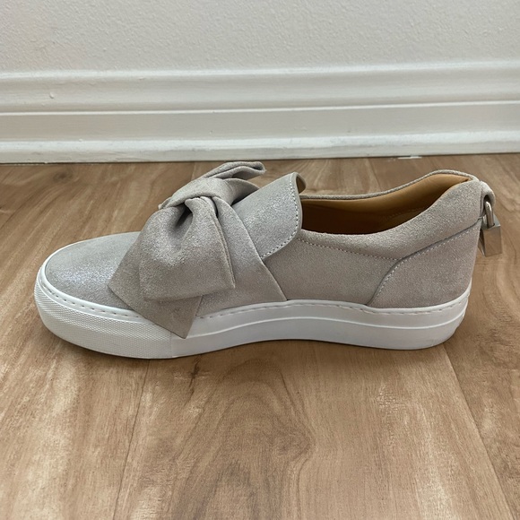 🎁 Buscemi Italian Sneakers Low Tops With Bow /Size 38 size 8 Glitter Beige 🎁 - Picture 9 of 16